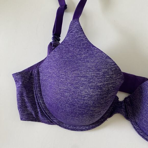 Victoria's Secret Women's Size 32B Purple Uplift Semi Demi Lined T-Shirt Bra - Picture 2 of 8